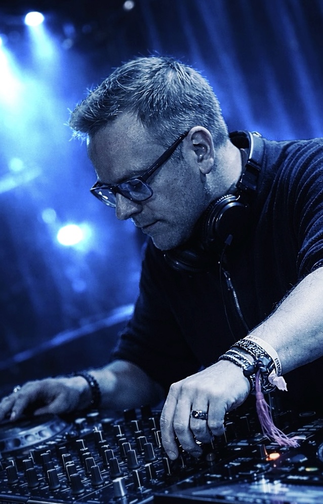Eurosat performing behind the decks
