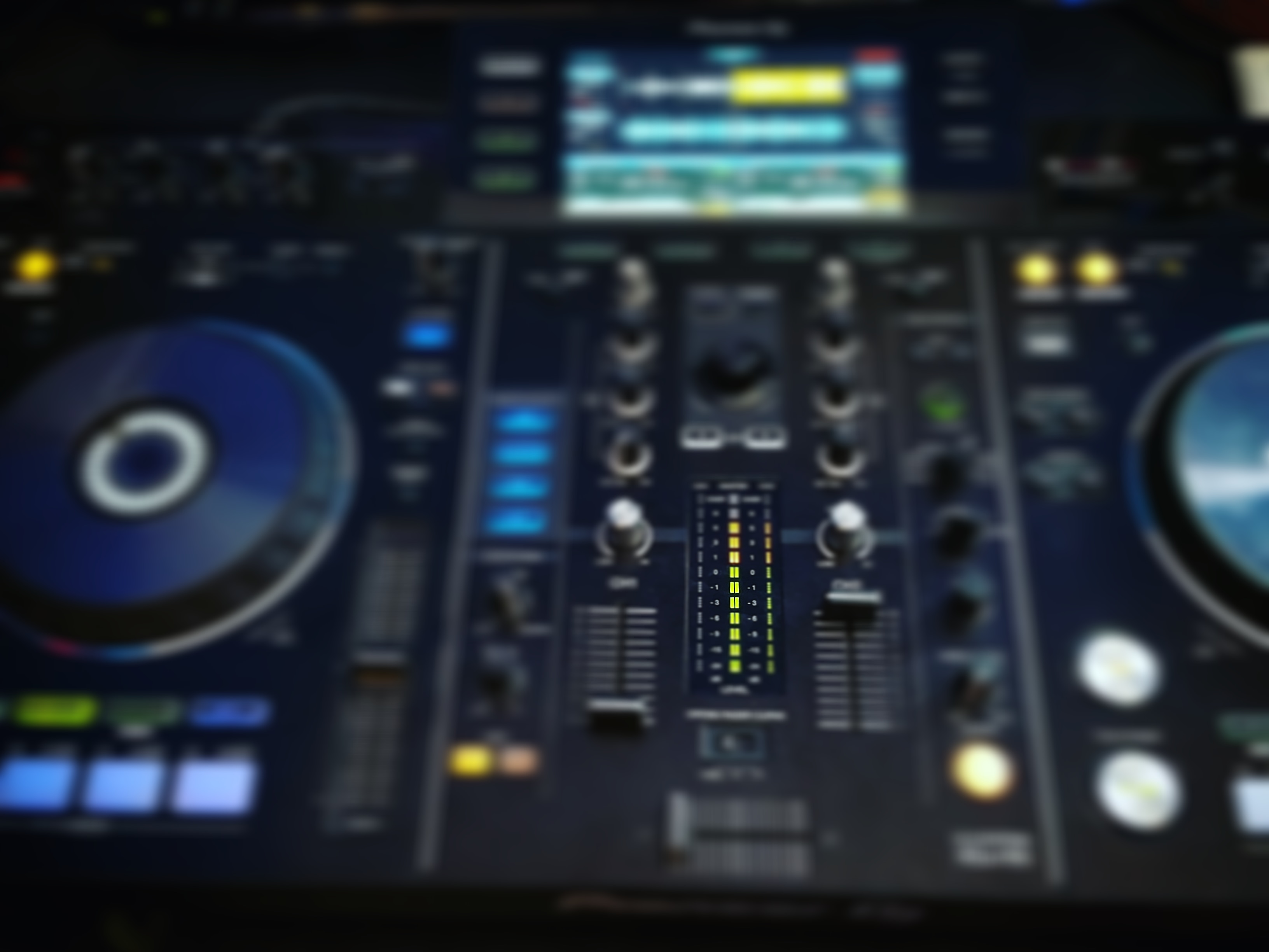 Close-up of DJ equipment